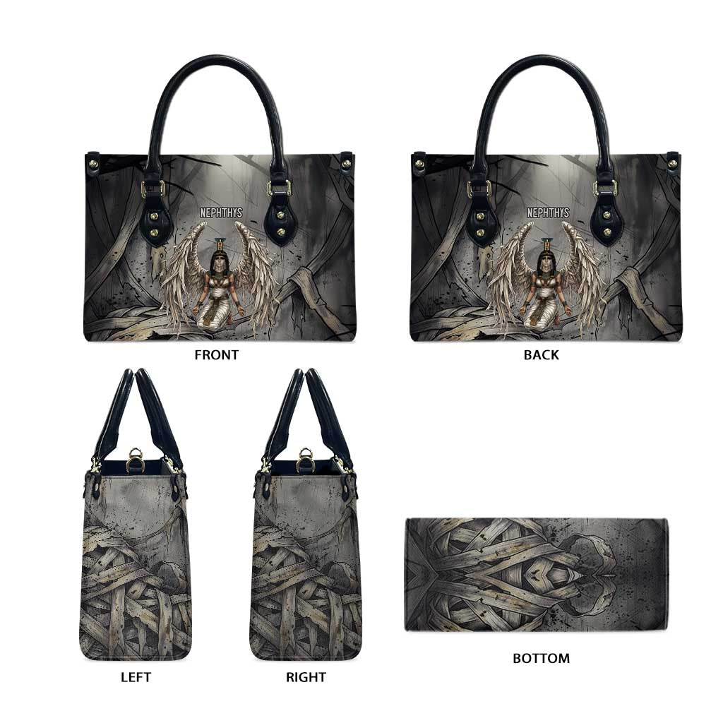Nephthys Leather Bag Mistress of the House Egyptian Goddess Wings