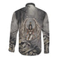 Nephthys Long Sleeve Button Shirt Mistress of the House Egyptian Goddess Wings