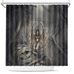 Nephthys Shower Curtain Mistress of the House Egyptian Goddess Wings
