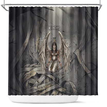 Nephthys Shower Curtain Mistress of the House Egyptian Goddess Wings
