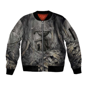 Nephthys Sleeve Zip Bomber Jacket Mistress of the House Egyptian Goddess Wings