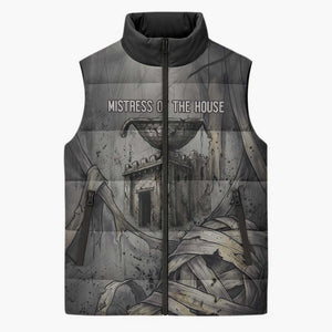 Nephthys Sleeveless Puffer Jacket Mistress of the House Egyptian Goddess Wings