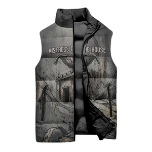 Nephthys Sleeveless Puffer Jacket Mistress of the House Egyptian Goddess Wings