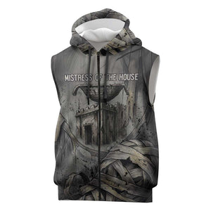 Nephthys Sleeveless Zip Hoodie Mistress of the House Egyptian Goddess Wings