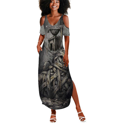 Nephthys Summer Maxi Dress Mistress of the House Egyptian Goddess Wings