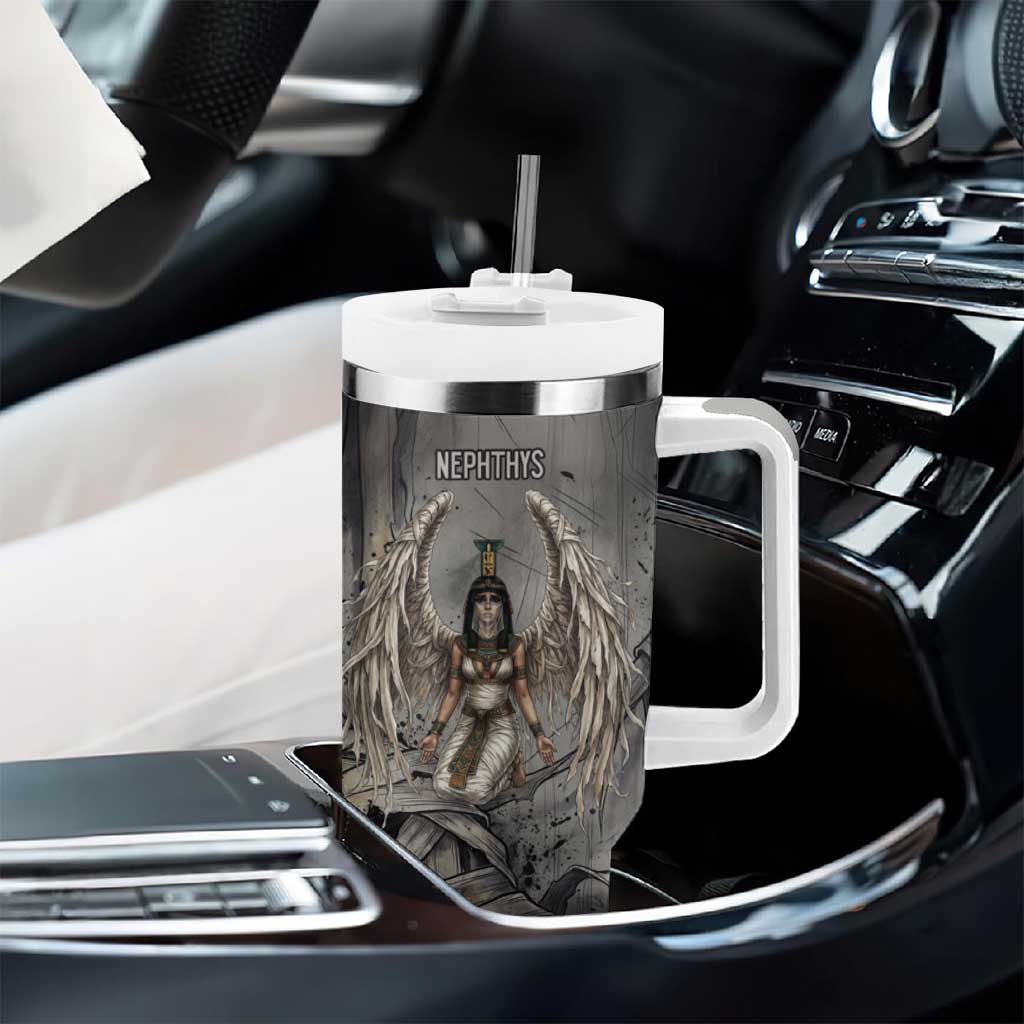 Nephthys Tumbler With Handle Mistress of the House Egyptian Goddess Wings
