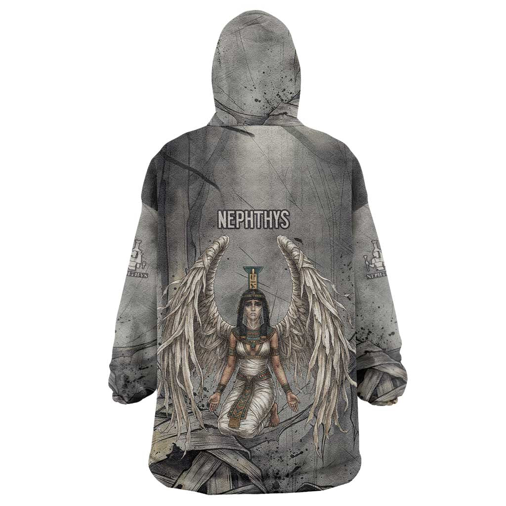 Nephthys Wearable Blanket Hoodie Mistress of the House Egyptian Goddess Wings