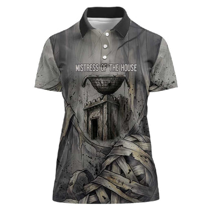 Nephthys Women Polo Shirt Mistress of the House Egyptian Goddess Wings