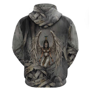 Nephthys Zip Hoodie Mistress of the House Egyptian Goddess Wings