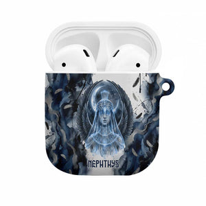 Nephthys Egyptian AirPods Case The Dark Sister Falcon Wings Moon Veil