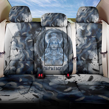 Nephthys Egyptian Back Car Seat Cover The Dark Sister Falcon Wings Moon Veil