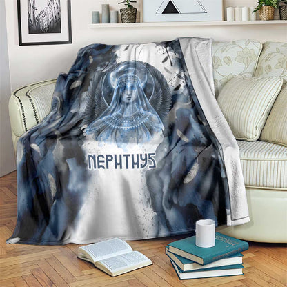 Nephthys Egyptian Blanket The Dark Sister Falcon Wings Moon Veil