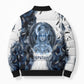 Nephthys Egyptian Bomber Puffer Jacket The Dark Sister Falcon Wings Moon Veil