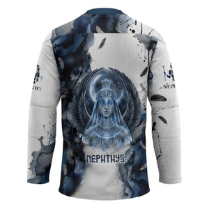 Nephthys Egyptian Hockey Jersey The Dark Sister Falcon Wings Moon Veil