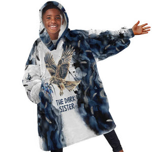Nephthys Egyptian Kid Wearable Blanket Hoodie The Dark Sister Falcon Wings Moon Veil