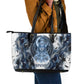 Nephthys Egyptian Leather Tote Bag The Dark Sister Falcon Wings Moon Veil