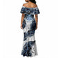 Nephthys Egyptian Mermaid Dress The Dark Sister Falcon Wings Moon Veil