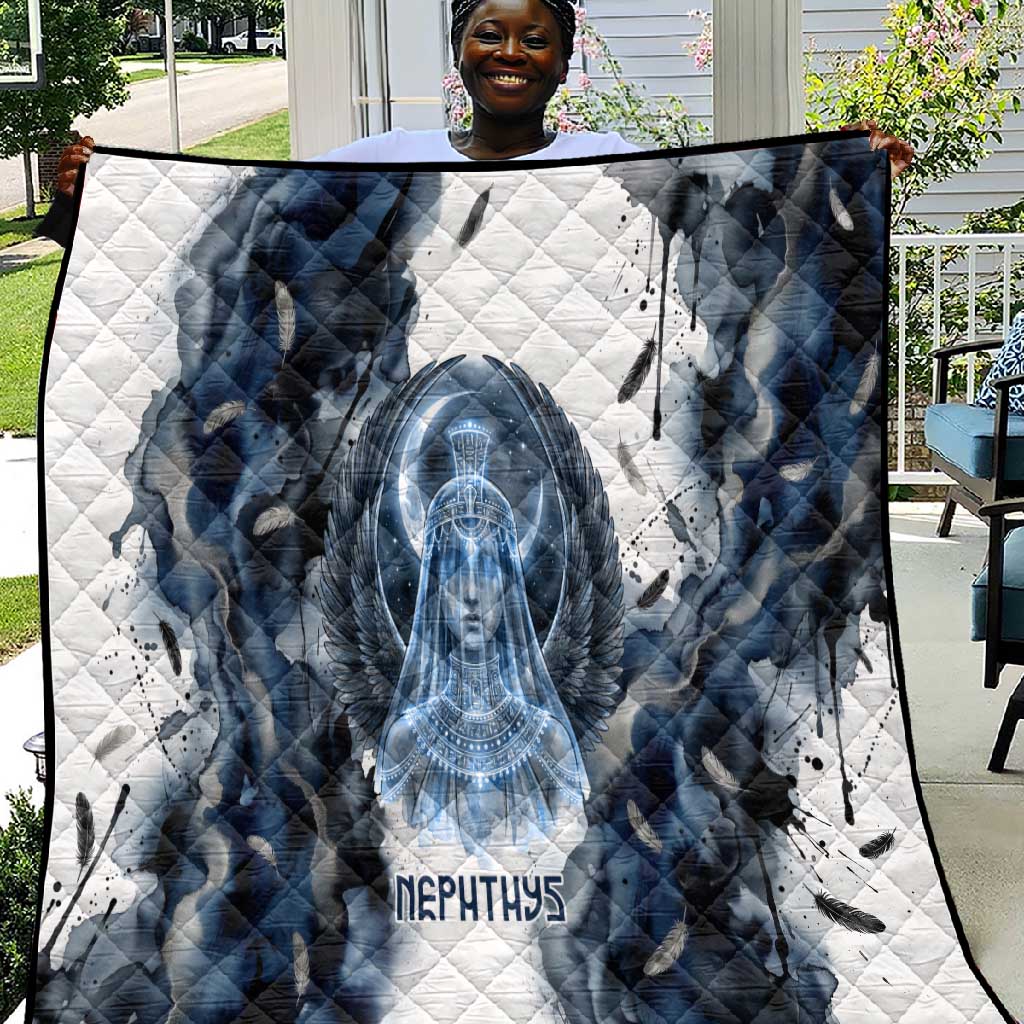 Nephthys Egyptian Quilt The Dark Sister Falcon Wings Moon Veil