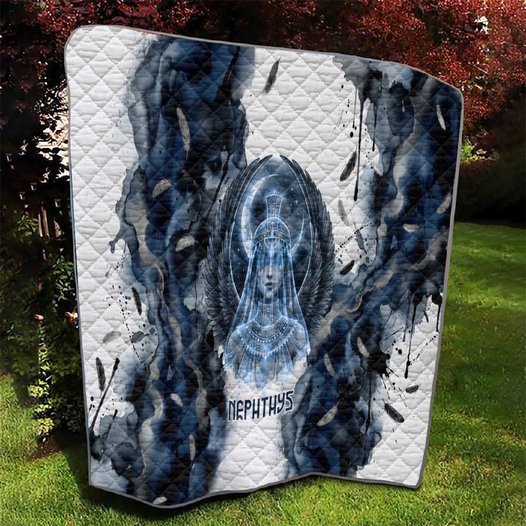 Nephthys Egyptian Quilt The Dark Sister Falcon Wings Moon Veil