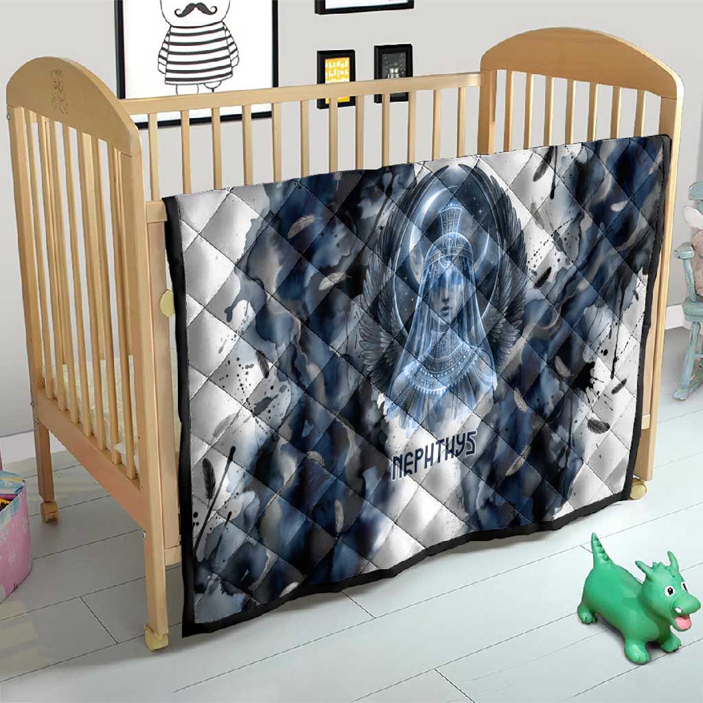Nephthys Egyptian Quilt The Dark Sister Falcon Wings Moon Veil