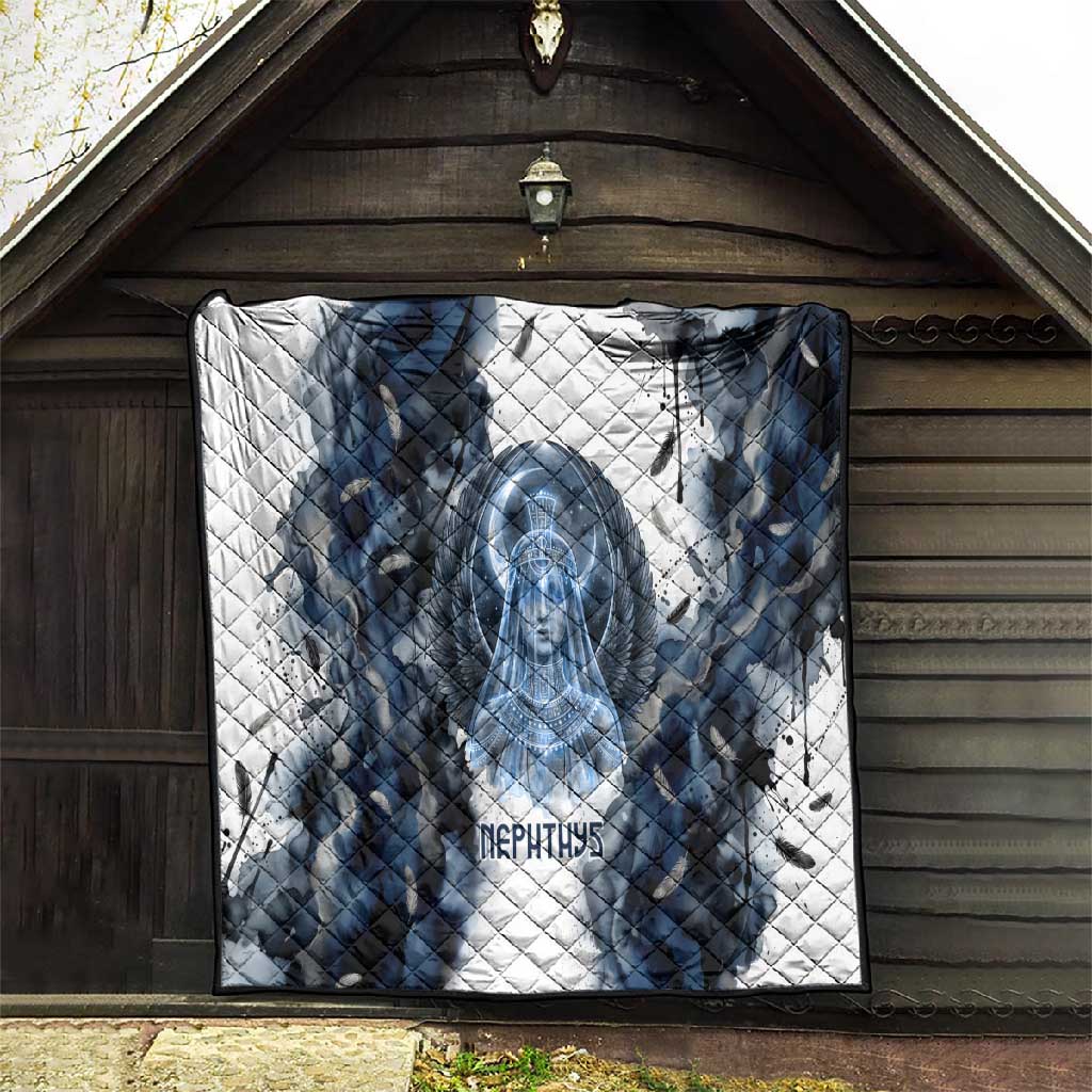 Nephthys Egyptian Quilt The Dark Sister Falcon Wings Moon Veil