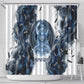 Nephthys Egyptian Shower Curtain The Dark Sister Falcon Wings Moon Veil