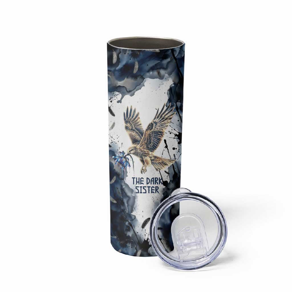 Nephthys Egyptian Skinny Tumbler The Dark Sister Falcon Wings Moon Veil