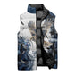 Nephthys Egyptian Sleeveless Puffer Jacket The Dark Sister Falcon Wings Moon Veil