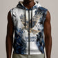 Nephthys Egyptian Sleeveless Zip Hoodie The Dark Sister Falcon Wings Moon Veil