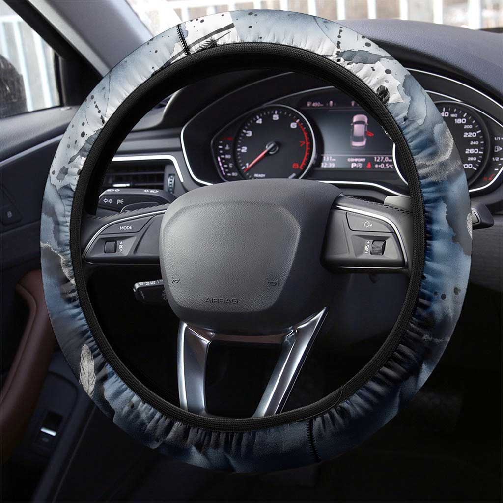 Nephthys Egyptian Steering Wheel Cover The Dark Sister Falcon Wings Moon Veil