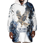 Nephthys Egyptian Wearable Blanket Hoodie The Dark Sister Falcon Wings Moon Veil