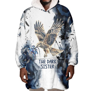 Nephthys Egyptian Wearable Blanket Hoodie The Dark Sister Falcon Wings Moon Veil