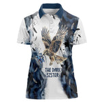 Nephthys Egyptian Women Polo Shirt The Dark Sister Falcon Wings Moon Veil
