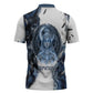 Nephthys Egyptian Zipper Polo Shirt The Dark Sister Falcon Wings Moon Veil
