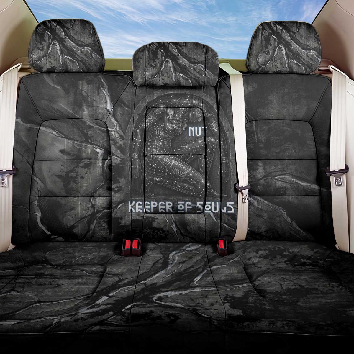 Nut Back Car Seat Cover Egyptian Keeper of Souls Celestial Stairway Ascension Path Cosmic Goddess of the Night Sky