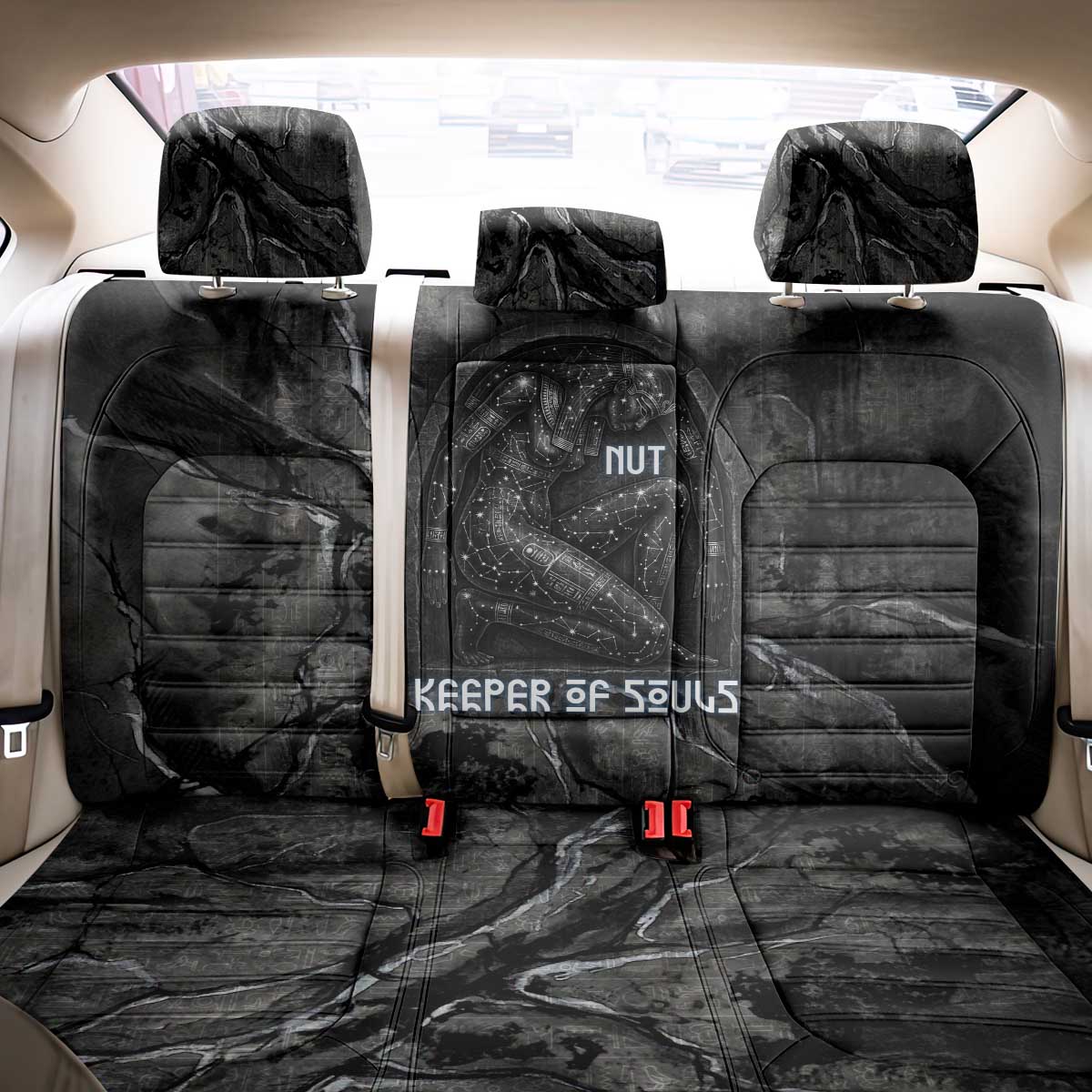 Nut Back Car Seat Cover Egyptian Keeper of Souls Celestial Stairway Ascension Path Cosmic Goddess of the Night Sky