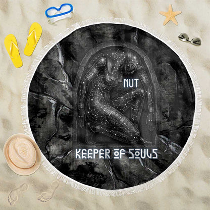 Nut Beach Blanket Egyptian Keeper of Souls Celestial Stairway Ascension Path Cosmic Goddess of the Night Sky
