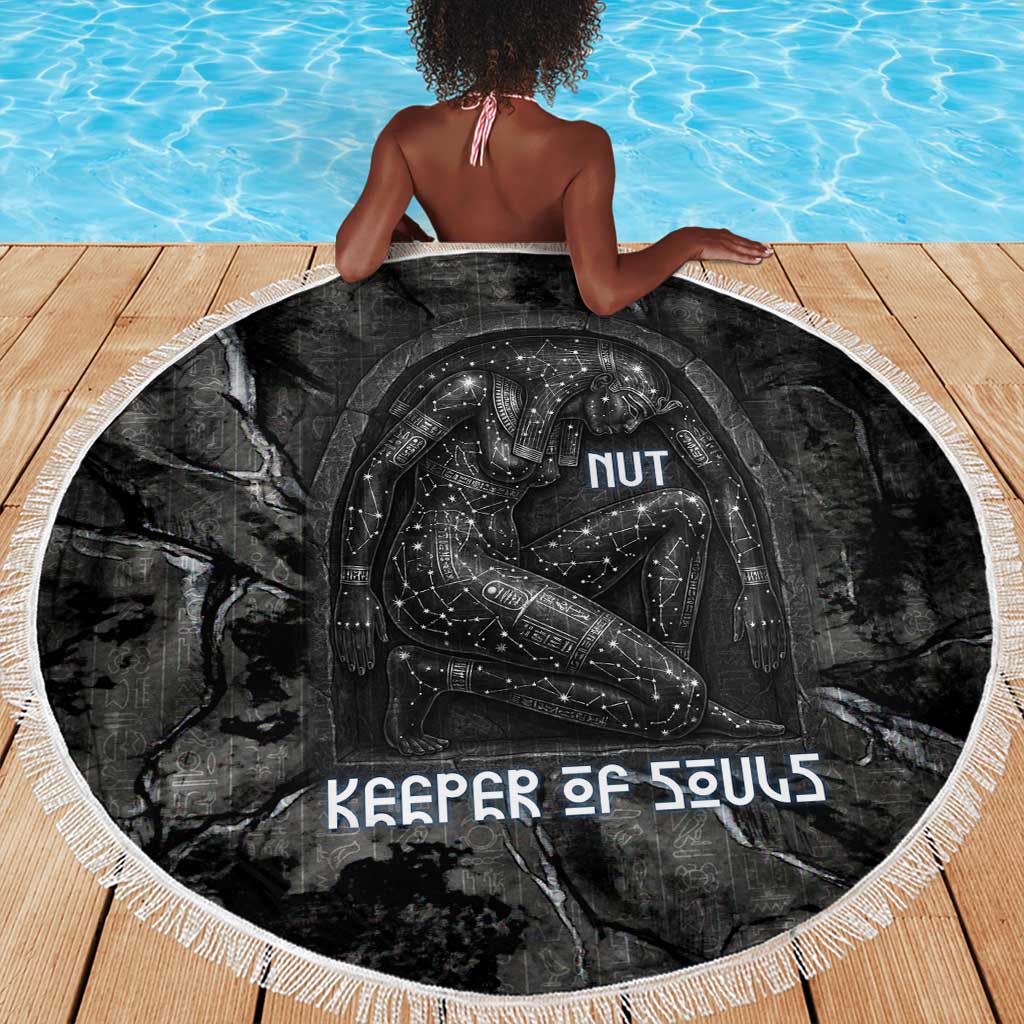 Nut Beach Blanket Egyptian Keeper of Souls Celestial Stairway Ascension Path Cosmic Goddess of the Night Sky