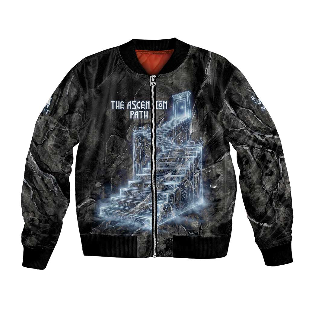 Nut Bomber Jacket Egyptian Keeper of Souls Celestial Stairway Ascension Path Cosmic Goddess of the Night Sky