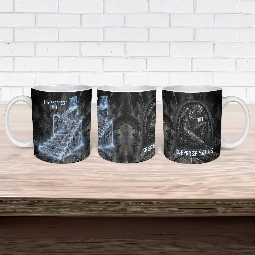 Nut Ceramic Mug Egyptian Keeper of Souls Celestial Stairway Ascension Path Cosmic Goddess of the Night Sky