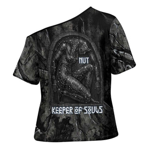 Nut Cross Shoulder Shirt Egyptian Keeper of Souls Celestial Stairway Ascension Path Cosmic Goddess of the Night Sky