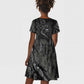 Nut Kid Short Sleeve Dress Egyptian Keeper of Souls Celestial Stairway Ascension Path Cosmic Goddess of the Night Sky