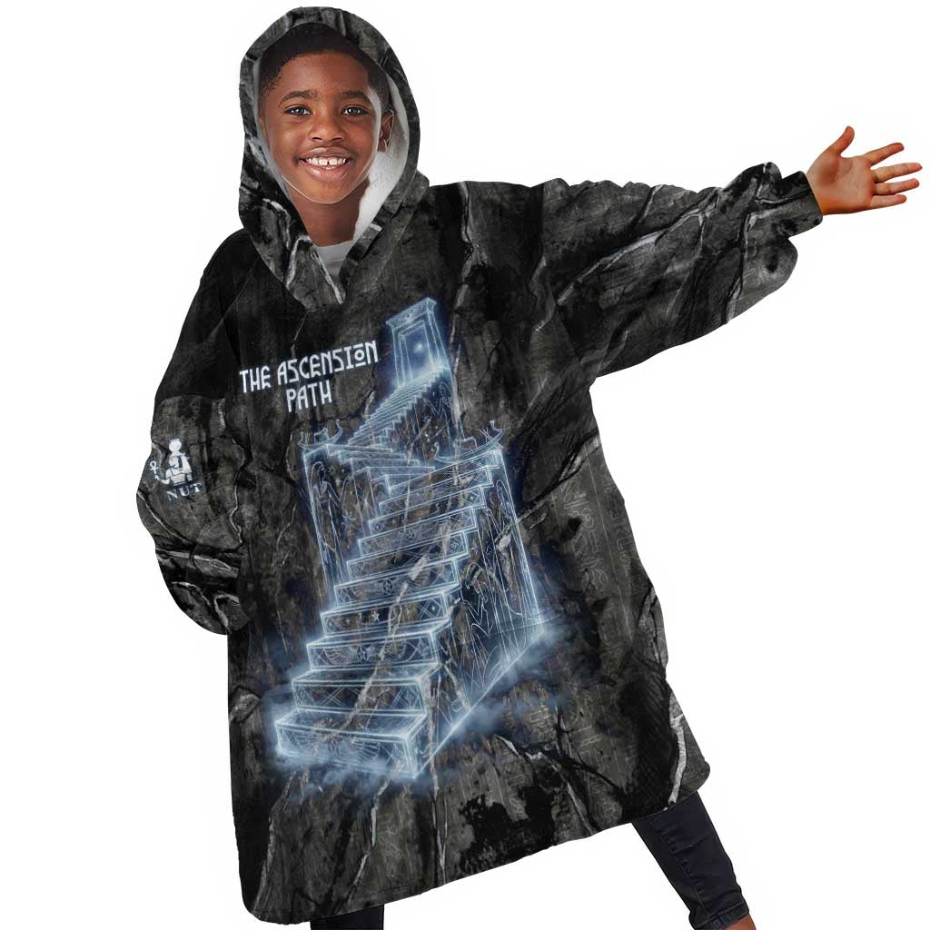 Nut Kid Wearable Blanket Hoodie Egyptian Keeper of Souls Celestial Stairway Ascension Path Cosmic Goddess of the Night Sky