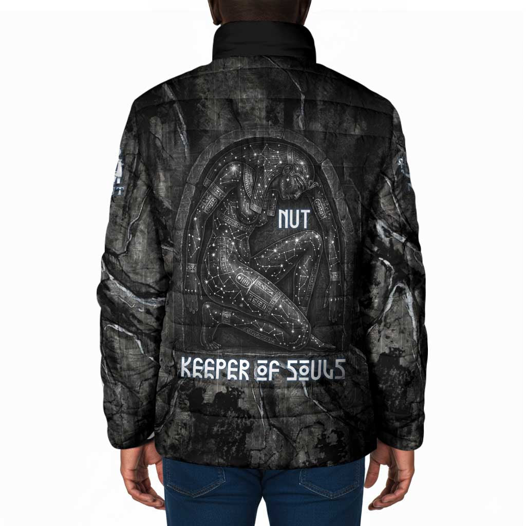 Nut Padded Jacket Egyptian Keeper of Souls Celestial Stairway Ascension Path Cosmic Goddess of the Night Sky