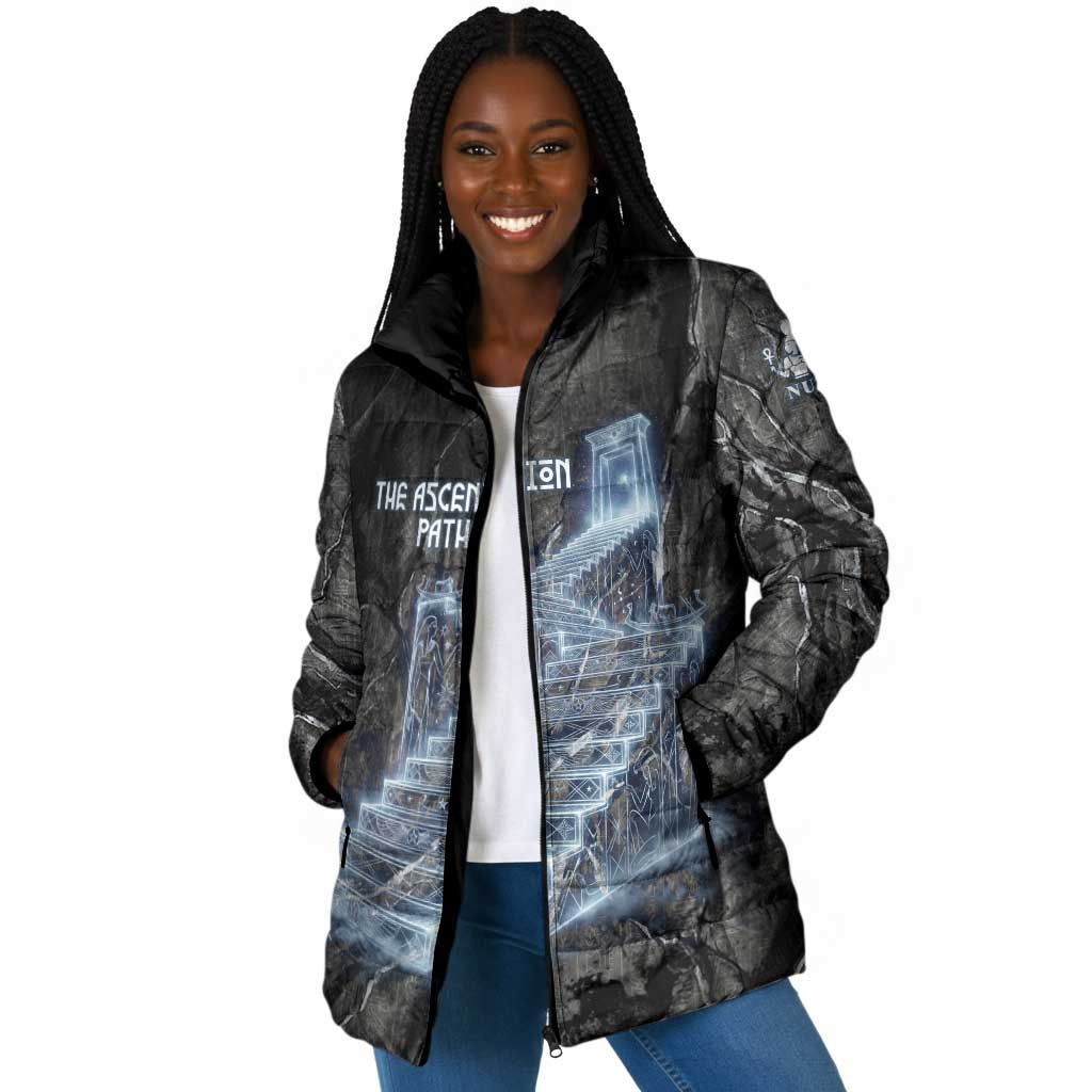 Nut Padded Jacket Egyptian Keeper of Souls Celestial Stairway Ascension Path Cosmic Goddess of the Night Sky