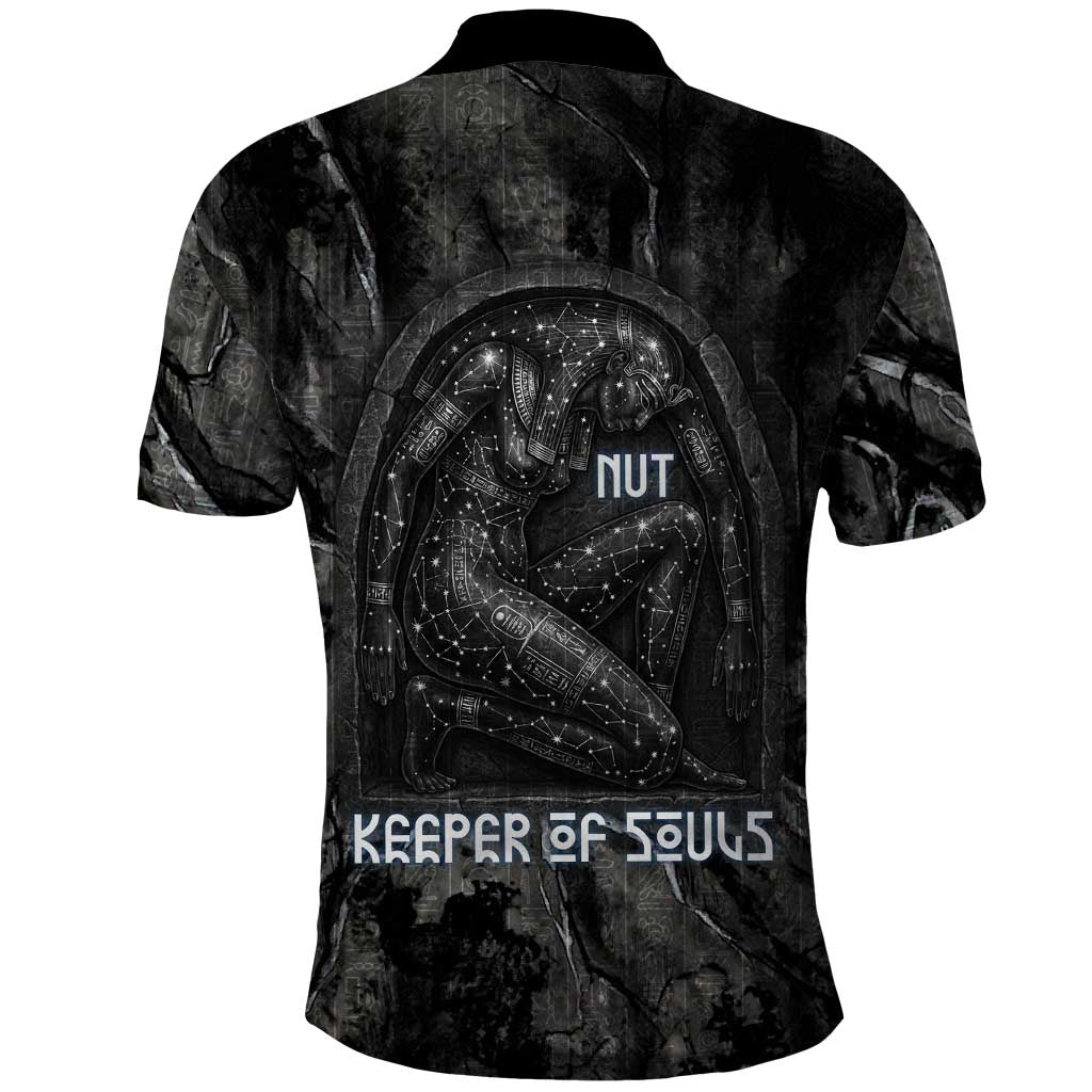 Nut Polo Shirt Egyptian Keeper of Souls Celestial Stairway Ascension Path Cosmic Goddess of the Night Sky