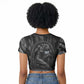 Nut Raglan Cropped T shirt Egyptian Keeper of Souls Celestial Stairway Ascension Path Cosmic Goddess of the Night Sky