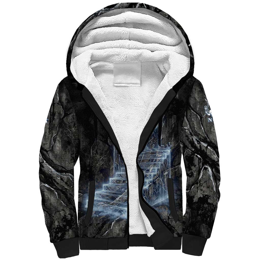 Nut Sherpa Hoodie Egyptian Keeper of Souls Celestial Stairway Ascension Path Cosmic Goddess of the Night Sky