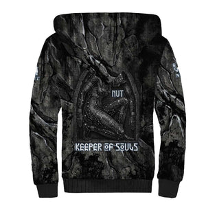 Nut Sherpa Hoodie Egyptian Keeper of Souls Celestial Stairway Ascension Path Cosmic Goddess of the Night Sky