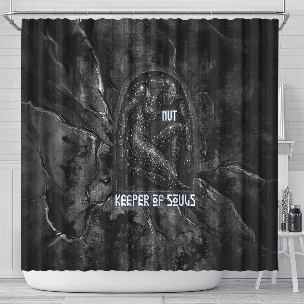 Nut Shower Curtain Egyptian Keeper of Souls Celestial Stairway Ascension Path Cosmic Goddess of the Night Sky